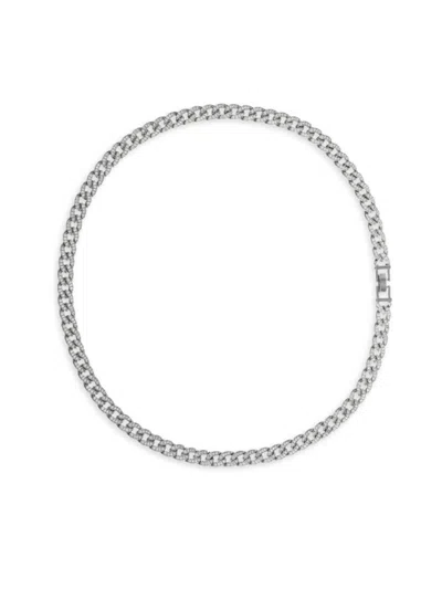 Eye Candy La Women's Luxe Aida Cubic Zirconia Chain Necklace In White