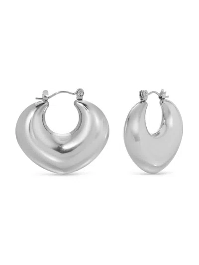 Eye Candy La Women's Luxe Alice Titanium Drop Earrings In Silver