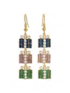 Eye Candy La Women's Luxe Anna 14k Goldplated Cubic Zirconia Gift Box Drop Earrings In Gold Multi