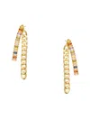 Eye Candy La Women's Luxe Arezou 14k Goldplated & Cubic Zirconia Chain Drop Earrings In Brass