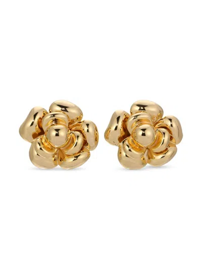 Eye Candy La Women's Luxe Astrid Goldtone Flower Stud Earrings In Neutral