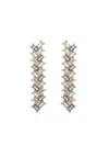 EYE CANDY LA WOMEN'S LUXE AURORA GOLDTONE & CUBIC ZIRCONIA ZIG ZAG EARRINGS