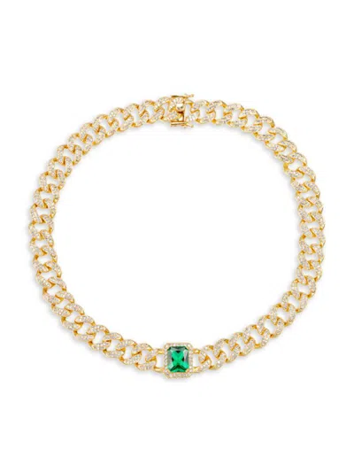 Eye Candy La Women's Luxe Camila 18k Goldplated & Cubic Zirconia Collar Necklace