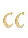 Eye Candy La Cz Hoop Earring In Brass