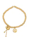 Eye Candy La Women's Luxe Charlize 18k Gold-plated Beaded Bracelet In Gold