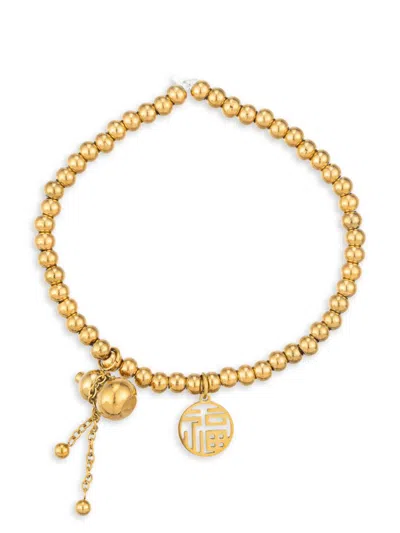 Eye Candy La Women's Luxe Charlize 18k Gold-plated Beaded Bracelet