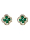 EYE CANDY LA WOMEN'S LUXE CICI 18K GOLDPLATED & CUBIC ZIRCONIA STUD EARRINGS