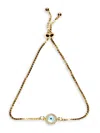 Eye Candy La Women's Luxe Collection 18k Gold-plated Brass & Cubic Zirconia Evil Eye Charm Bracelet