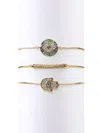 Eye Candy La Women's Luxe Collection Cici 18k-goldplated Brass & Cubic Zirconia Evil Eye & Hamsa Bracelet Set