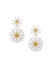 Eye Candy La Women's Luxe Collection Daisy 18k-goldplated Brass & Cubic Zirconia Flower Drop Earrings