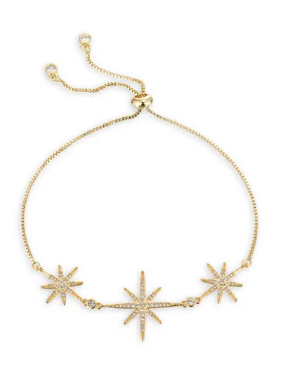 Eye Candy La Women's Luxe Collection North Star 18k-goldplated Brass & Cubic Zirconia Bolo Bracelet