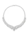 Eye Candy La Women's Luxe Collection Rhodium-plated Brass & Cubic Zirconia Collar Necklace