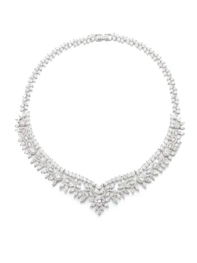 Eye Candy La Women's Luxe Collection Rhodium-plated Brass & Cubic Zirconia Collar Necklace