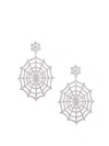 Eye Candy La Women's Luxe Collection Rhodium-plated Brass & Cubic Zirconia Web Drop Earrings