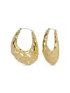 EYE CANDY LA WOMEN'S LUXE DALIA GOLDTONE HAMMERED DROP EARRINGS