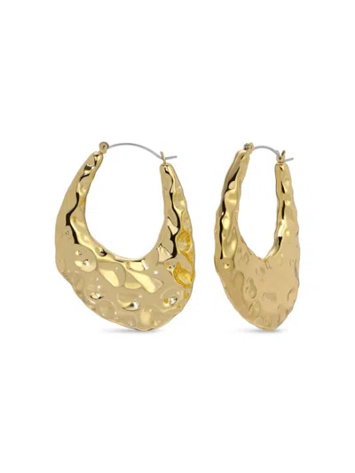 Eye Candy La Women's Luxe Dalia Goldtone Hammered Drop Earrings In Neutral