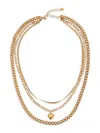 EYE CANDY LA WOMEN'S LUXE DALILA GOLDTONE LAYERED HEART NECKLACE