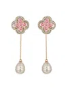 Eye Candy La Women's Luxe Deoborah 18k Goldplated & Cubic Zirconia Dangle Earrings In Brass