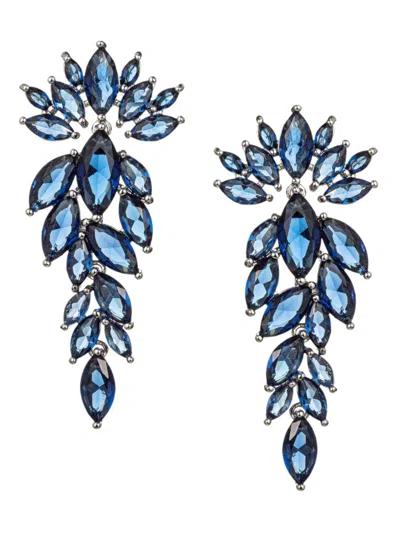 Eye Candy La Women's Luxe Diana Cubic Zirconia Drop Earrings In Brass