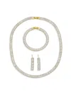 Eye Candy La Women's Luxe Ebba 3-piece Ebba Jewelry Set In Brass