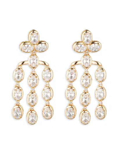 Eye Candy La Women's Luxe Emily 18k Goldplated & Cubic Zirconia Drop Earrings In Brass