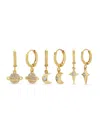 Eye Candy La Cz Huggie Earring In Brass