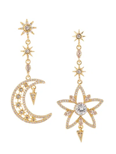 Eye Candy La Women's Luxe Goldplated & Crystal Statement Dangling Earrings