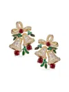 Eye Candy La Women's Luxe Goldtone & Cubic Zirconia Bell Earrings In Gold