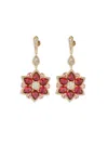 Eye Candy La Women's Luxe Goldtone & Cubic Zirconia Starburst Dangle Earrings In Brass