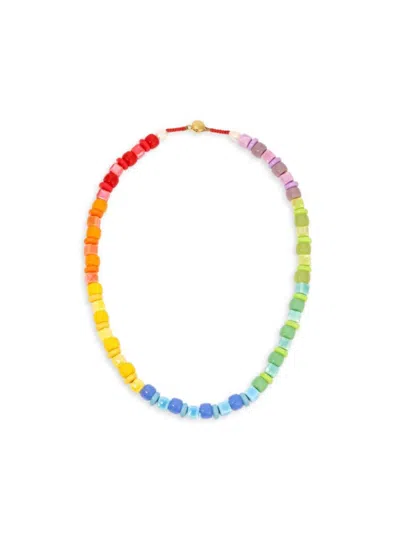 Eye Candy La Statement Toggle Necklace In Brass