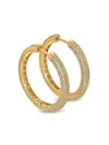 Eye Candy La Cz Hoop Earring In Brass