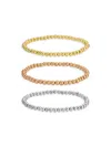 Eye Candy La Women's Luxe Ivy 3-piece Beaded Bracelet Set In Rose