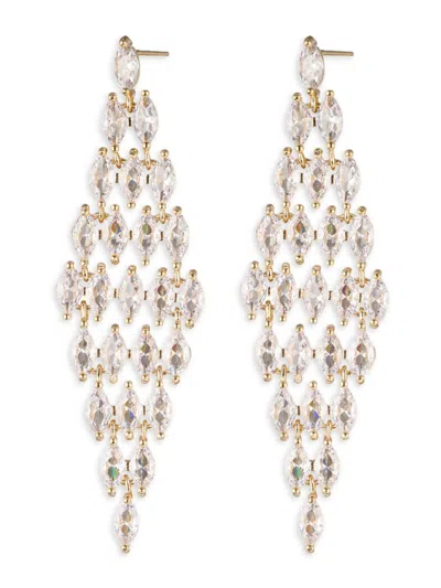 Eye Candy La Women's Luxe Karla 18k Goldplated & Cubic Zirconia Drop Earrings In Brass