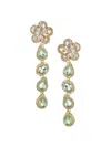 Eye Candy La Women's Luxe Leila 18k Goldplated & Cubic Zirconia Drop Earrings In Metal