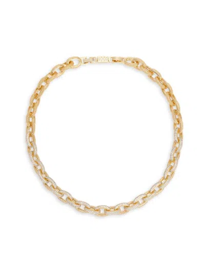 Eye Candy La Women's Luxe Lena 18k Goldplated & Cubic Zirconia Necklace In Brass