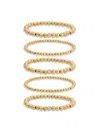 Eye Candy La Women's Luxe Lexy 5-piece Titanium & Cubic Zirconia Beaded Bracelet Set In Neutral