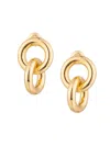 Eye Candy La Women's Luxe Lina 24k Goldplated Link Hoop Earrings In Brass