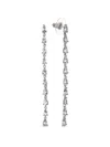 Eye Candy La Women's Luxe Lou Linear Cubic Zirconia Drop Earrings In Brass