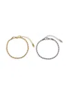 EYE CANDY LA WOMEN'S LUXE LUCIA SET OF 2 CHAIN BRACELETS