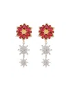 Eye Candy La Women's Luxe Mary 14k Goldplated & Cubic Zirconia Snowflake Drop Earrings In Brass