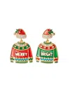 Eye Candy La Women's Luxe Merry Bright 14k Goldplated & Cubic Zirconia Drop Earrings In Brass