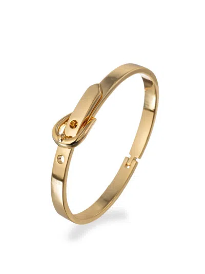 Eye Candy La Women's Luxe Nailah 14k Goldplated Belt Cuff Bracelet In Brass