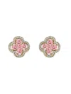 Eye Candy La Women's Luxe Neoma 18k Goldplated & Cubic Zirconia Stud Earrings In Brass