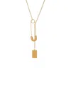 Eye Candy La Women's Luxe Nova Goldtone Safety Pin Y Necklace In Brass