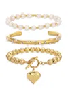 Eye Candy La Women's Luxe Reims 3-piece Bracelet Set In Neutral