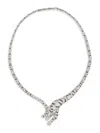 Eye Candy La Women's Luxe Roxana Cubic Zirconia & Brass Leopard Choker Necklace In Brass