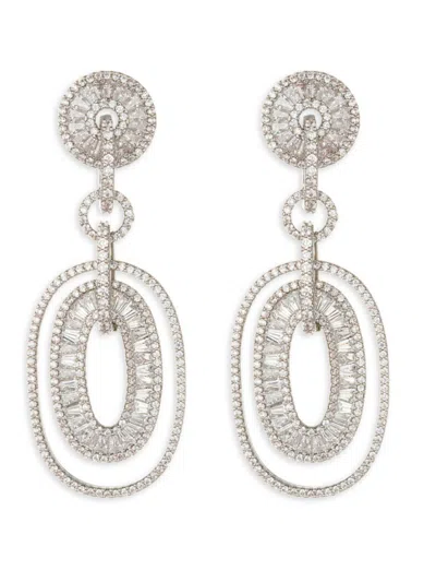 Eye Candy La Women's Luxe Scarlett Cubic Zirconia Dangle Earrings In Brass