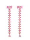 Eye Candy La Women's Luxe Shirin 18k Goldplated Cubic Zirconia Bow Drop Earrings In Brass