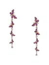 Eye Candy La Women's Luxe Sienna 18k Goldplated & Cubic Zirconia Butterfly Dangle Earrings In Brass