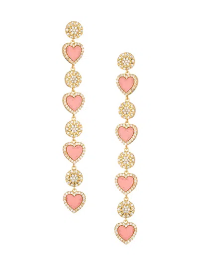 Eye Candy La The Luxe Collection Cz Drop Earrings In Brass